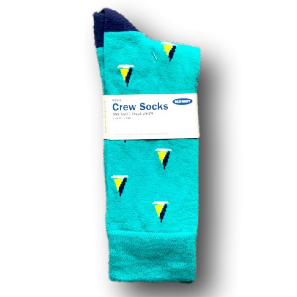 3/$18 Sailboats Funny Crew Socks - NWT